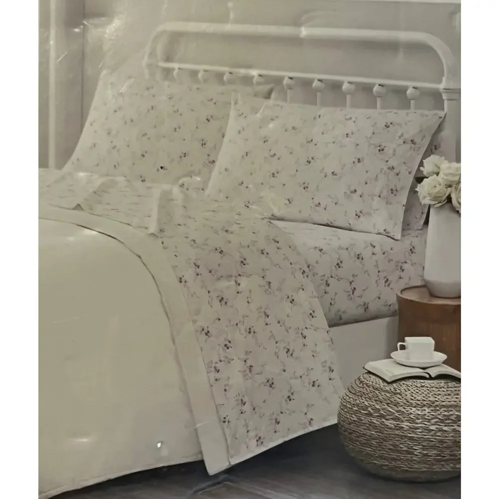 NWT❤️Rachel Ashwell The Farmhouse Shabby Chic Cotton King Sheet Set